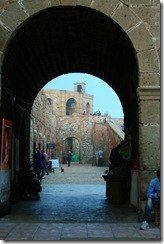 Old Medina walls in Essaouira.